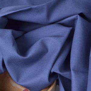 blue linen cotton fabric
