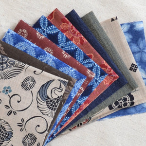 small pieces Japanese boro & visible mending fabrics