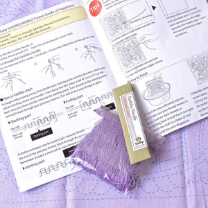 Sashiko, embroidery, hand stitching, pre-printed fabric kit