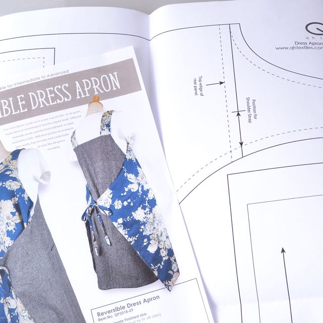 japanese-reversible-dress-apron-a-threaded-needle for Free Printable Japanese Apron Pattern Japanese Reversible Dress Apron - A Threaded Needle for Free Printable Japanese Apron Pattern