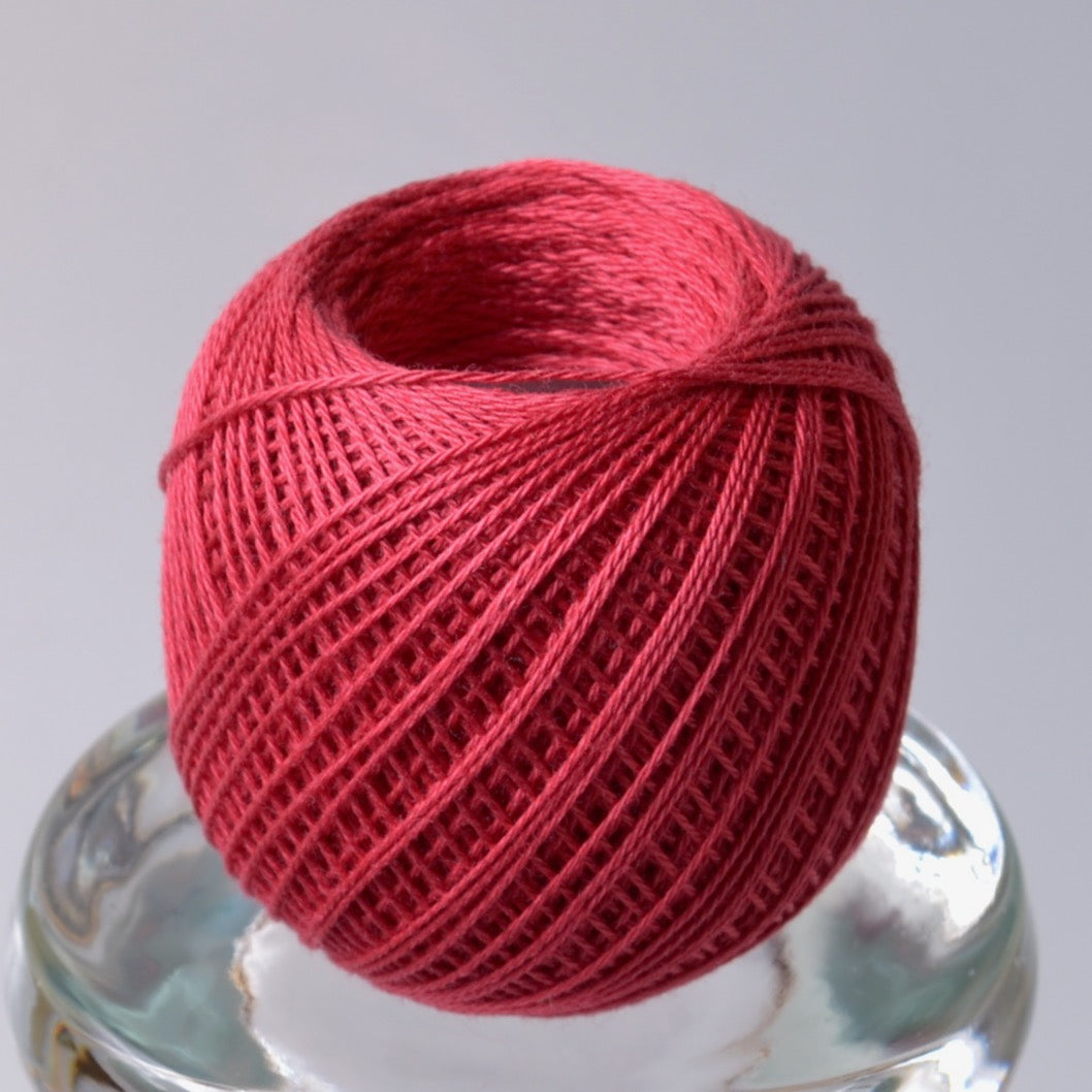 Thin sashiko thread, rose red