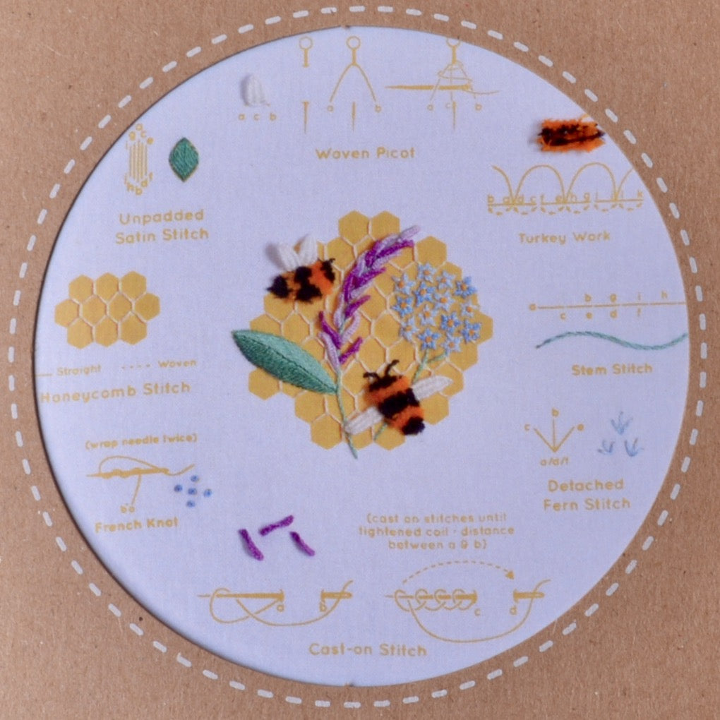 Embroidery kit Honeybees