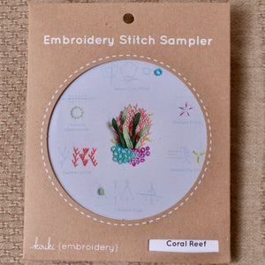 modern embroidery stitch sampler