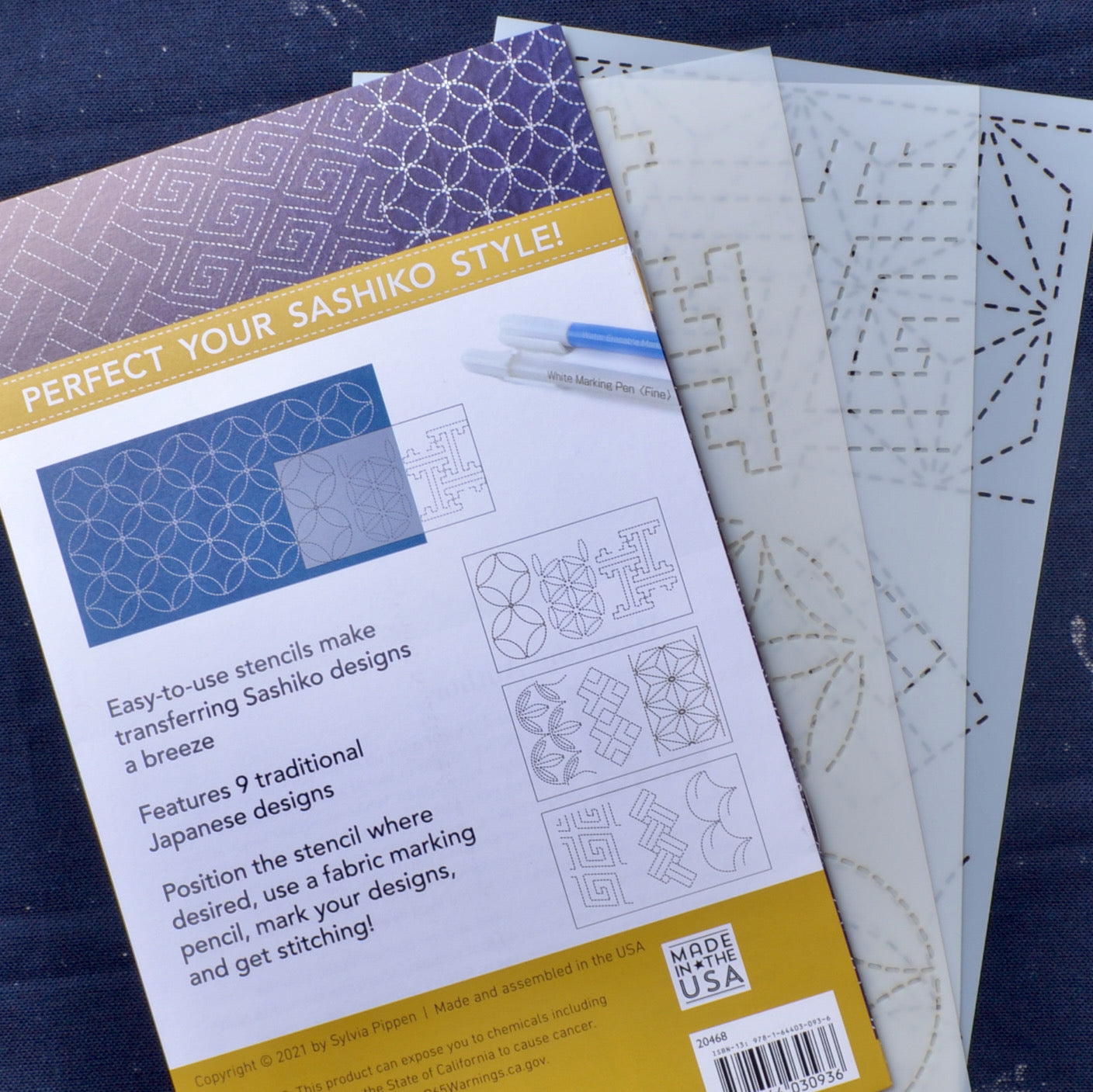Sashiko Stencils #1 Traditional Sashiko Designs Collection - A Threaded ...