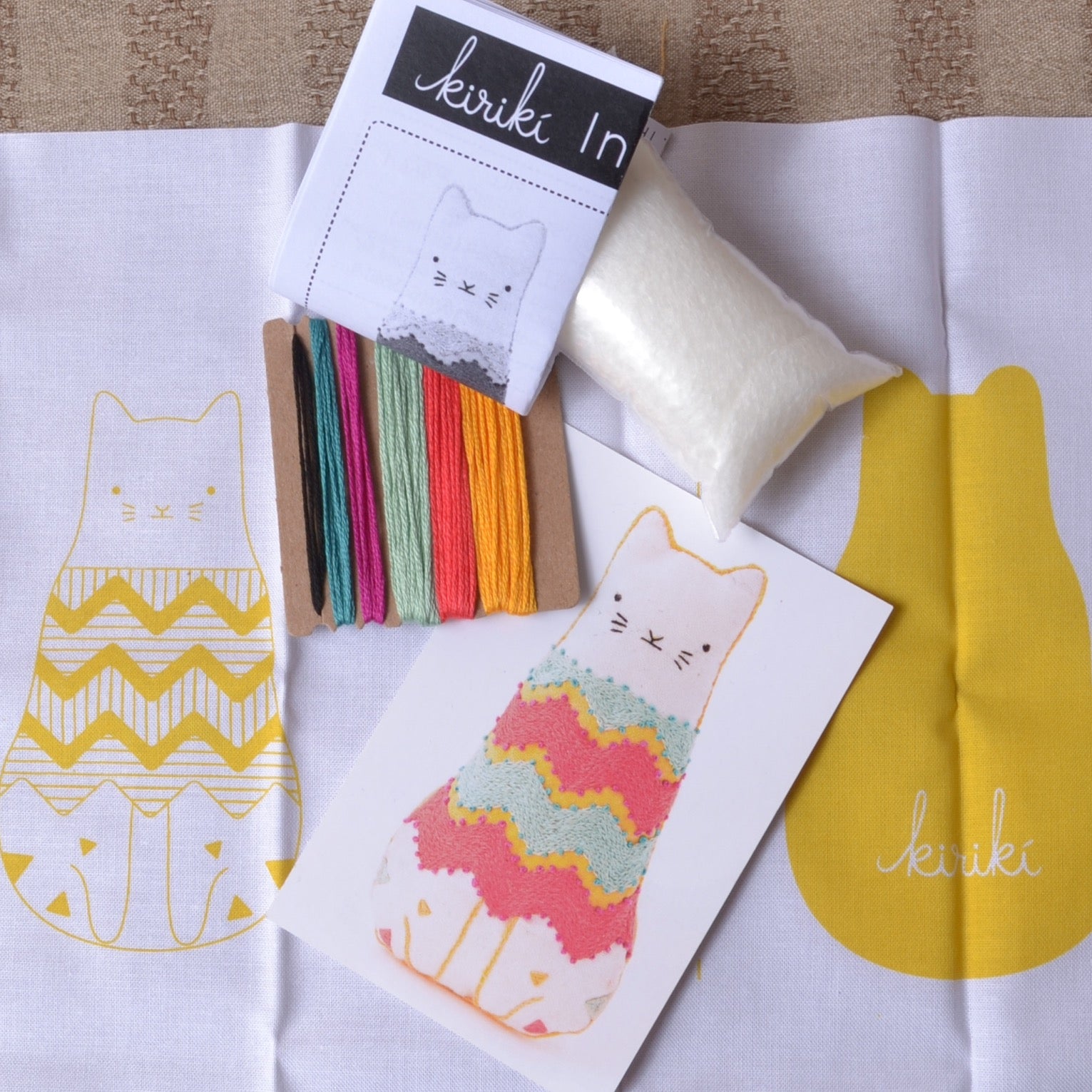 Fiesta Cat Kiriki embroidery kit