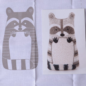 embroidery kit, racoon