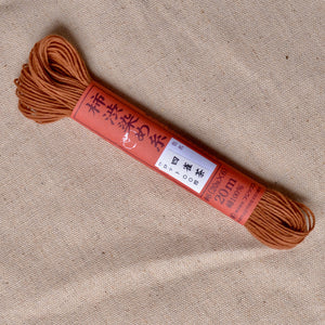 Plant dyed brick red hand sewing thread for sashiko, boro, mending, slow stitching