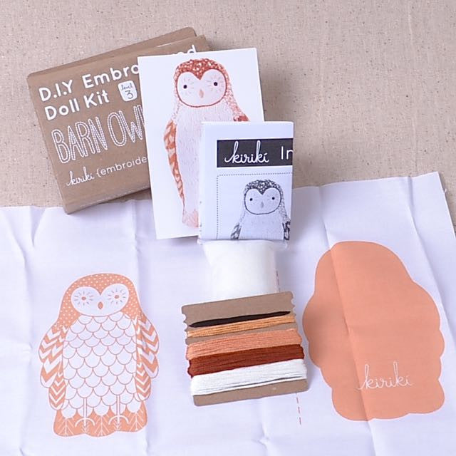Embroidery kit,  Barn Owl