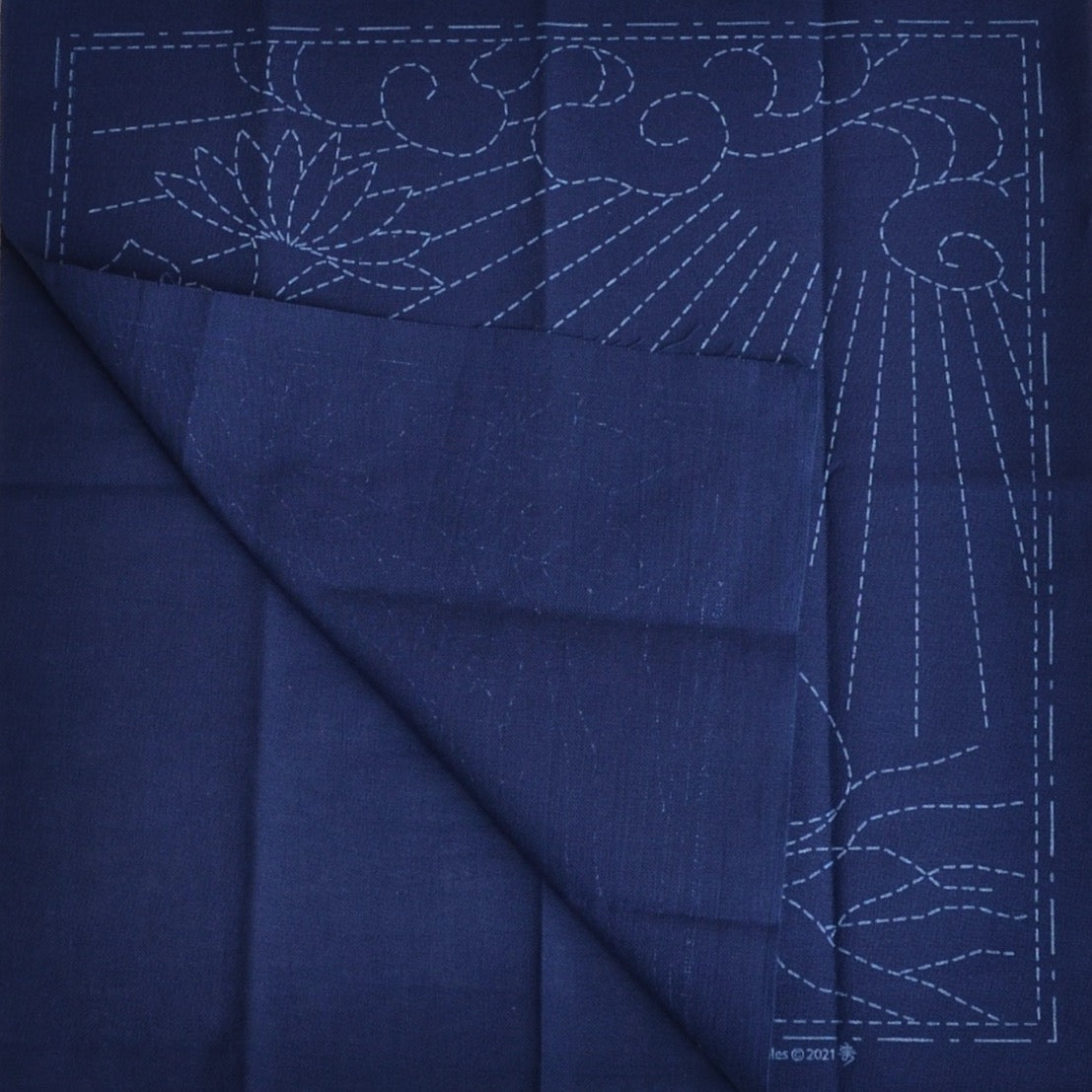 Pre printed sashiko cloth