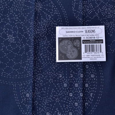 Seasons sashiko  cotton fabric kit, ready to stitch