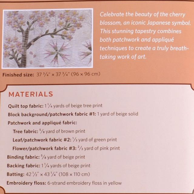 Cherry Blossom Mini Quilt Yoko Saito
