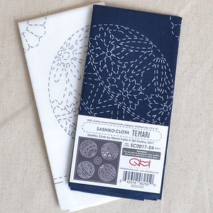 QH Textiles sashiko cloth cotton fabric kit, Temari
