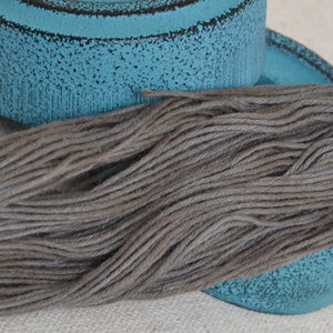 grey natural plant dyed cotton thread