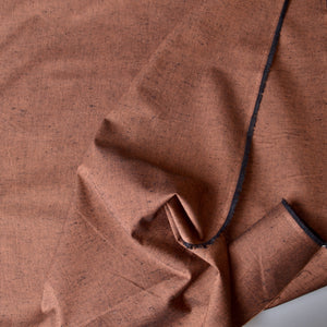 Olympus Tsumugi Cotton Fabric, Copper Colour