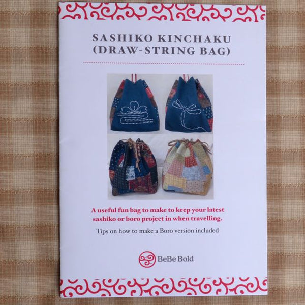 Sashiko Kinchaku Bag Pattern - A Threaded Needle