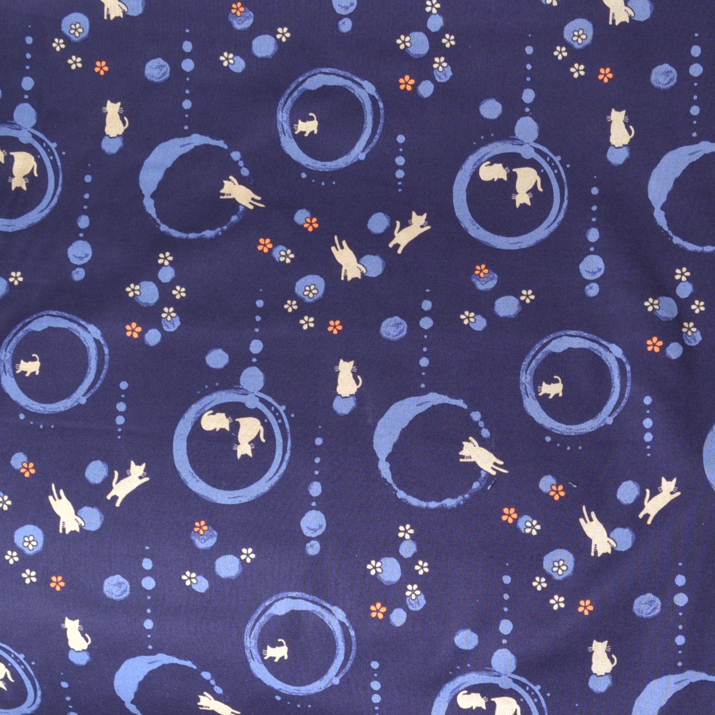 Kittens at play cotton fabric