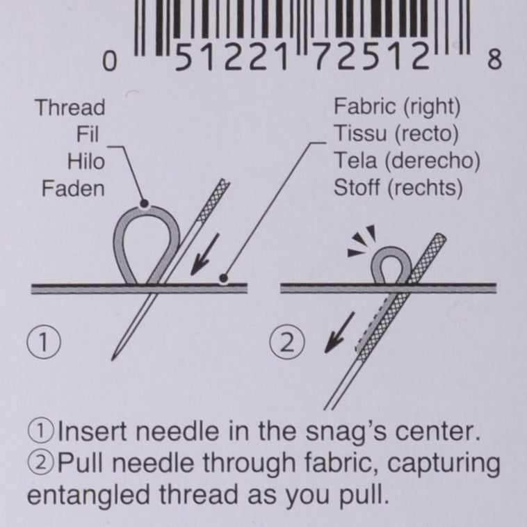 Dritz Knit Picker, Fixes Snags on Knits and Wovens. Tiny Hook With Latch to  Pull Snag to Wrong Side of Garment. 