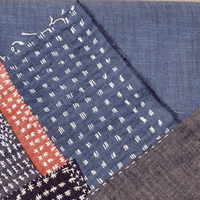 Dusty blue  fabric for boro stitching
