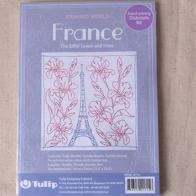 Eiffel Tower and Irises embroidery Kit
