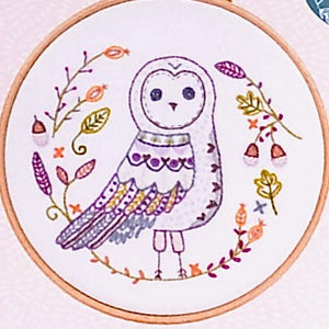 Hoot the Owl embroidery kit