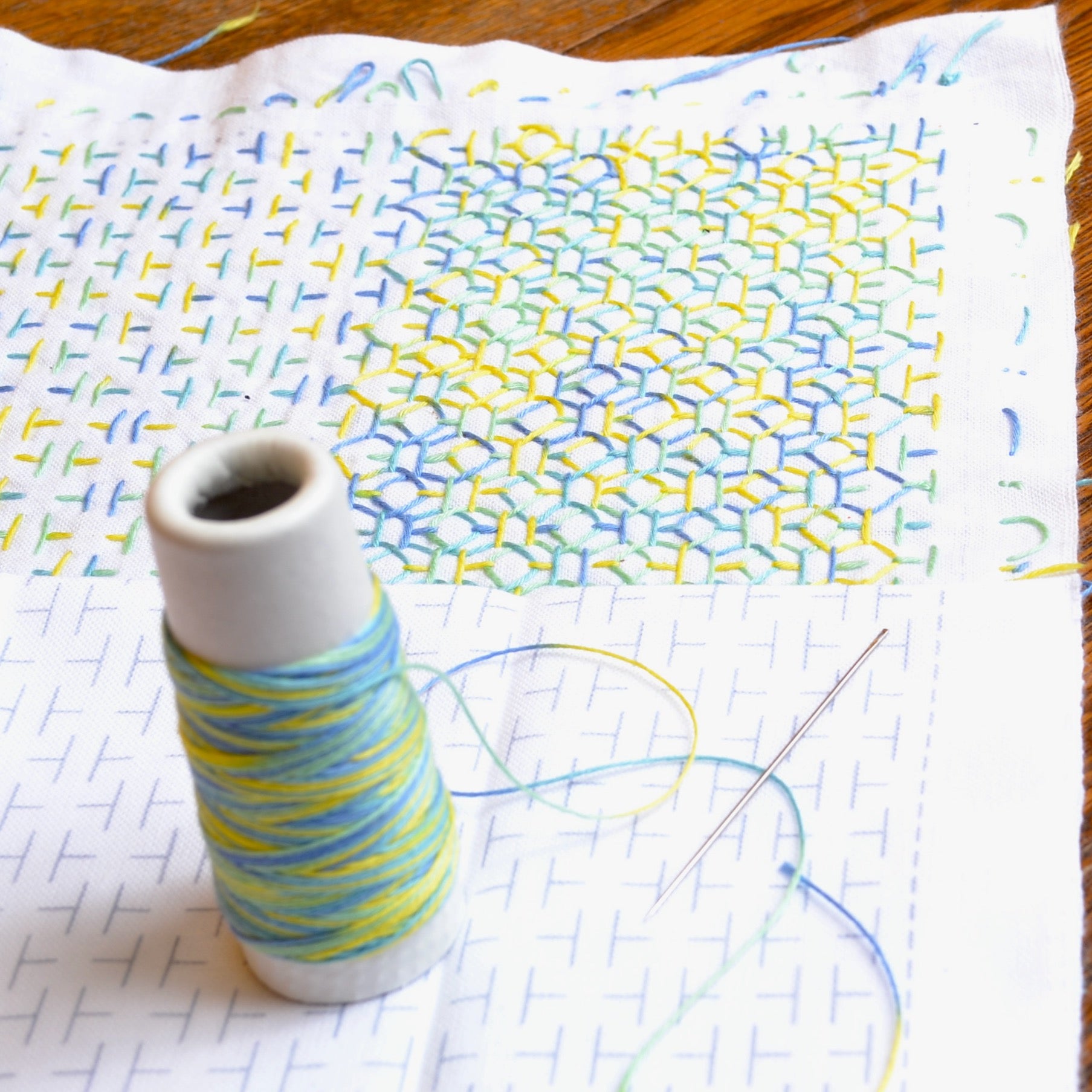Thread Candy Making Hidamari Sashiko Variegated Thread - Sour Candy - A Threaded Needle