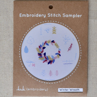 Winter Wreath Kiriki embroidery kit