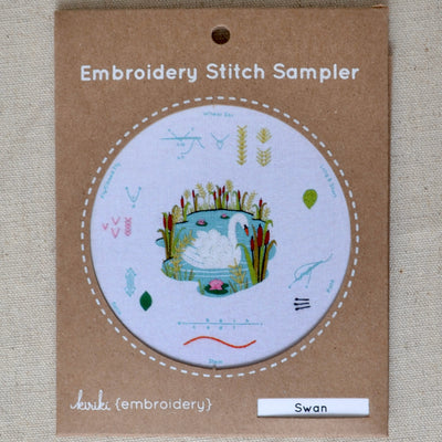 Swan embroidery Kit, Kiriki Kits