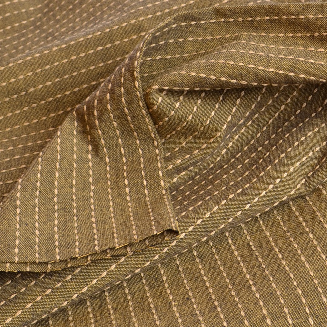 Japanese cotton fabric, sashiko stitched style