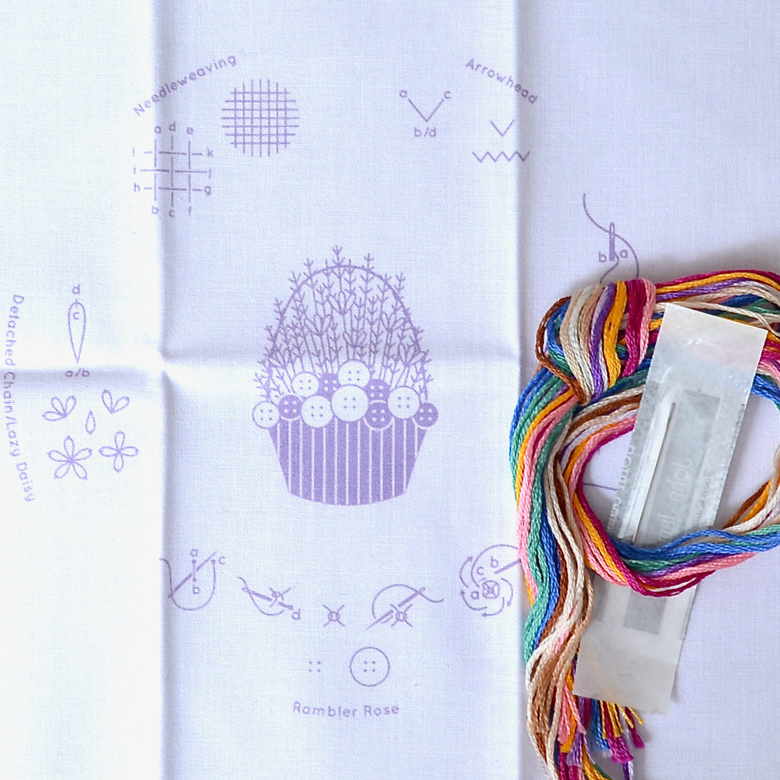 Embroidery kit, Flower Basket