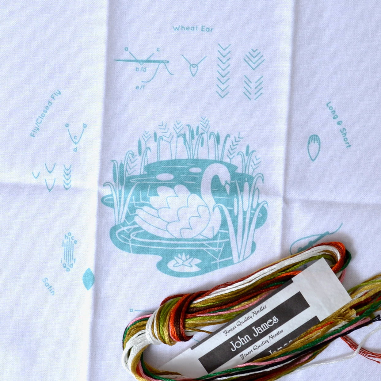 Kiriki embroidery kit, Swan