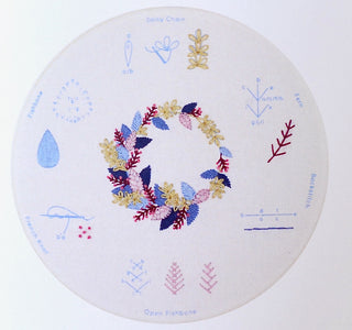 Kiriki embroidery kit, winter wreath