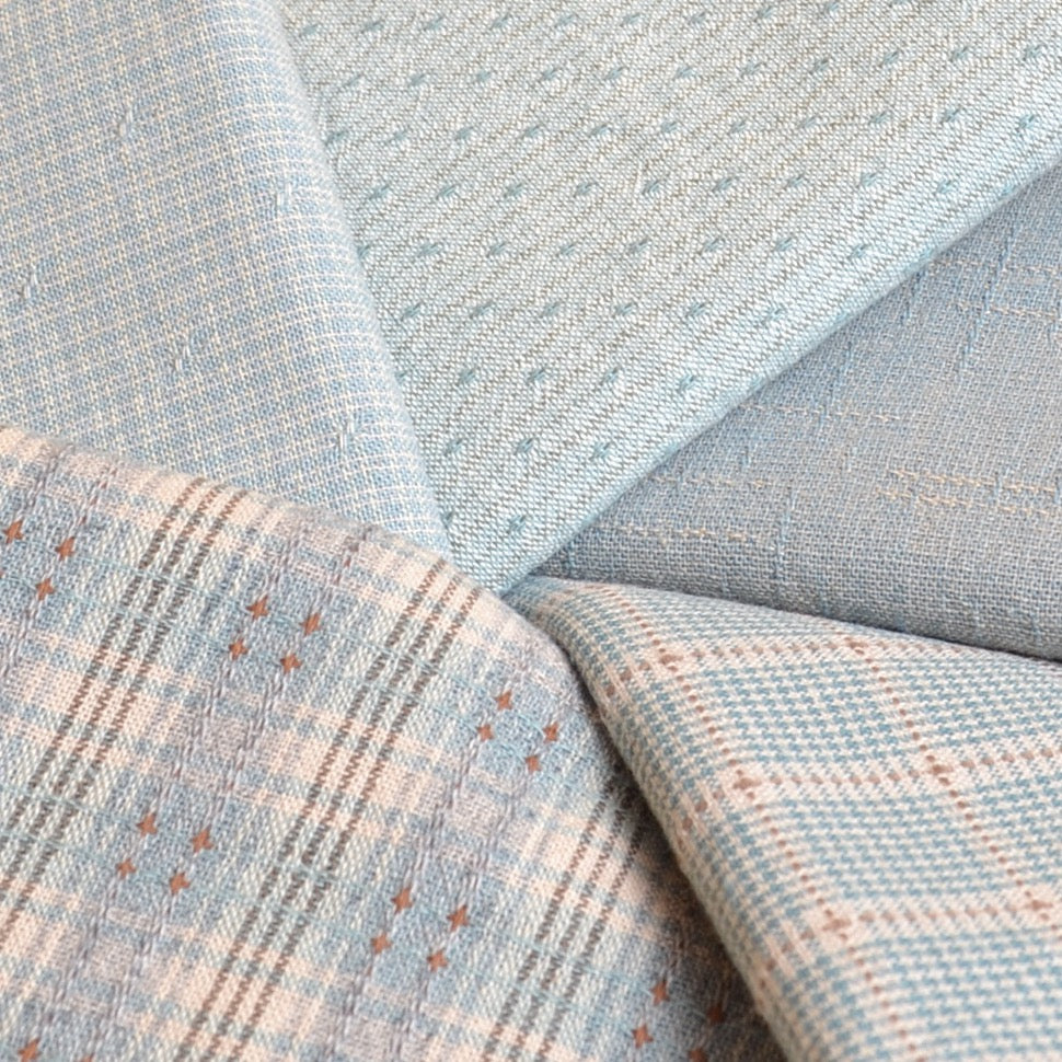 5 turquoise fabrics from Japan
