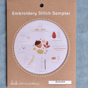 Embroidery stitch sampler
