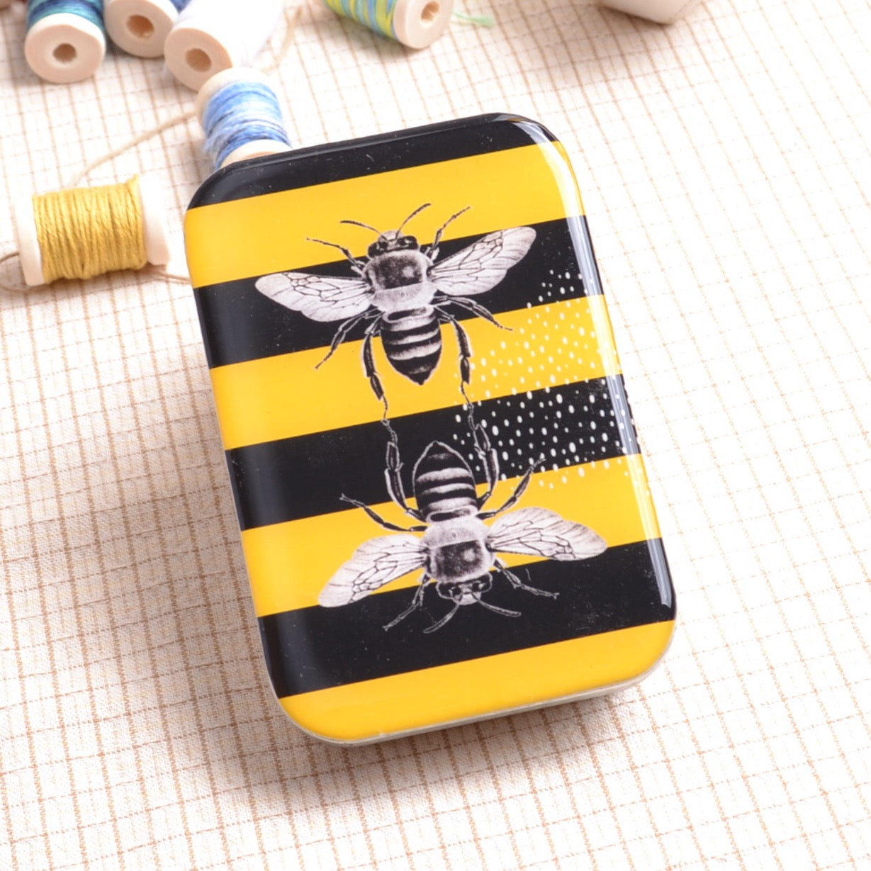 Bees, Storage Tin with Sliding Lid