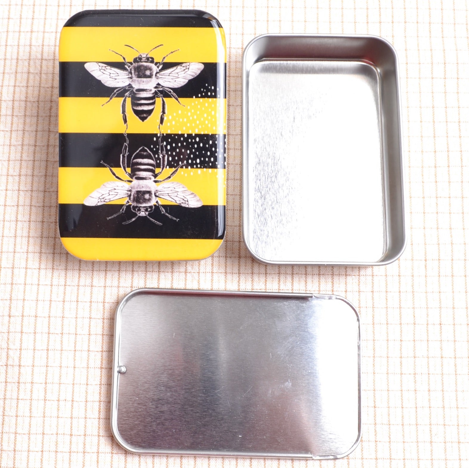 Bees, Storage Tin with Sliding Lid