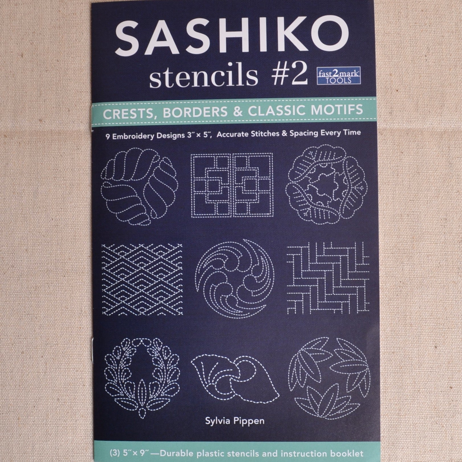 Linked Crosses Sashiko Template - Patterns and Stencils