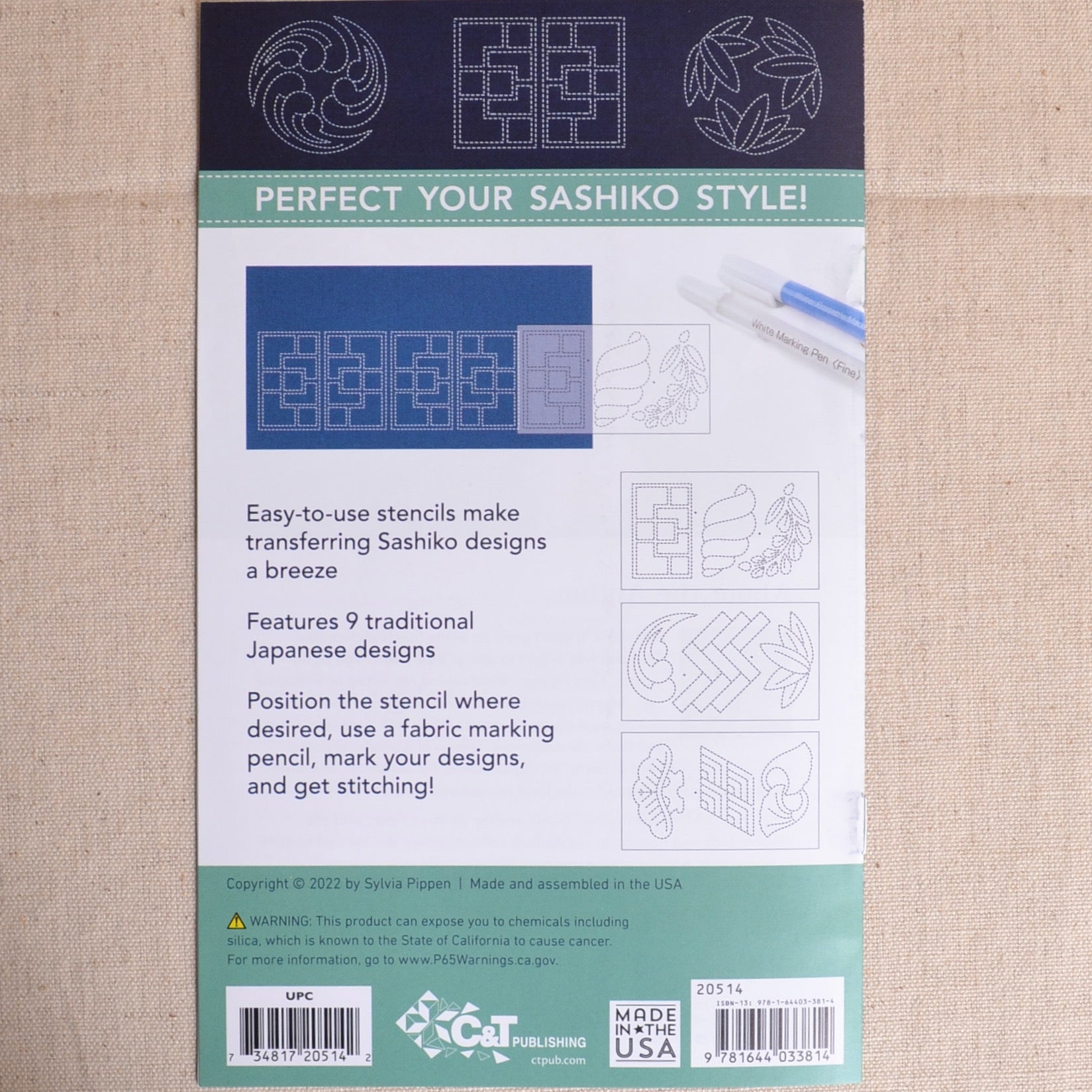 Set Di 20 Stencil Sashiko Per Cucito E Quilting – 8.3x5.9 Pollici, Motivi Geometrici E Lettere, In Plastica Riutilizzabile