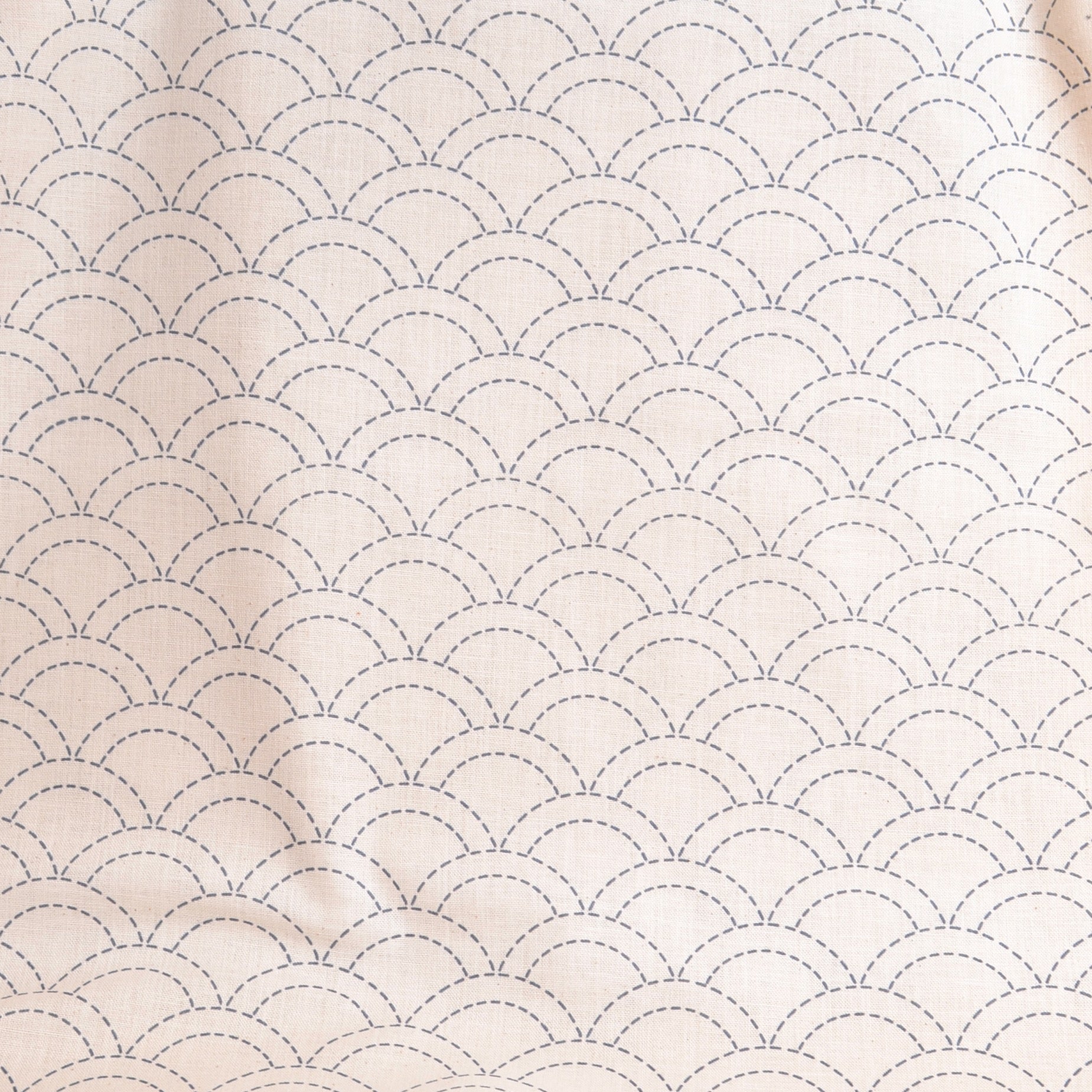 off white pre printed sashiko cotton fabric