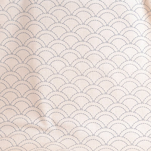 off white pre printed sashiko cotton fabric