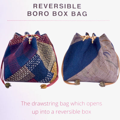 Reversible Boro Box Bag pattern 