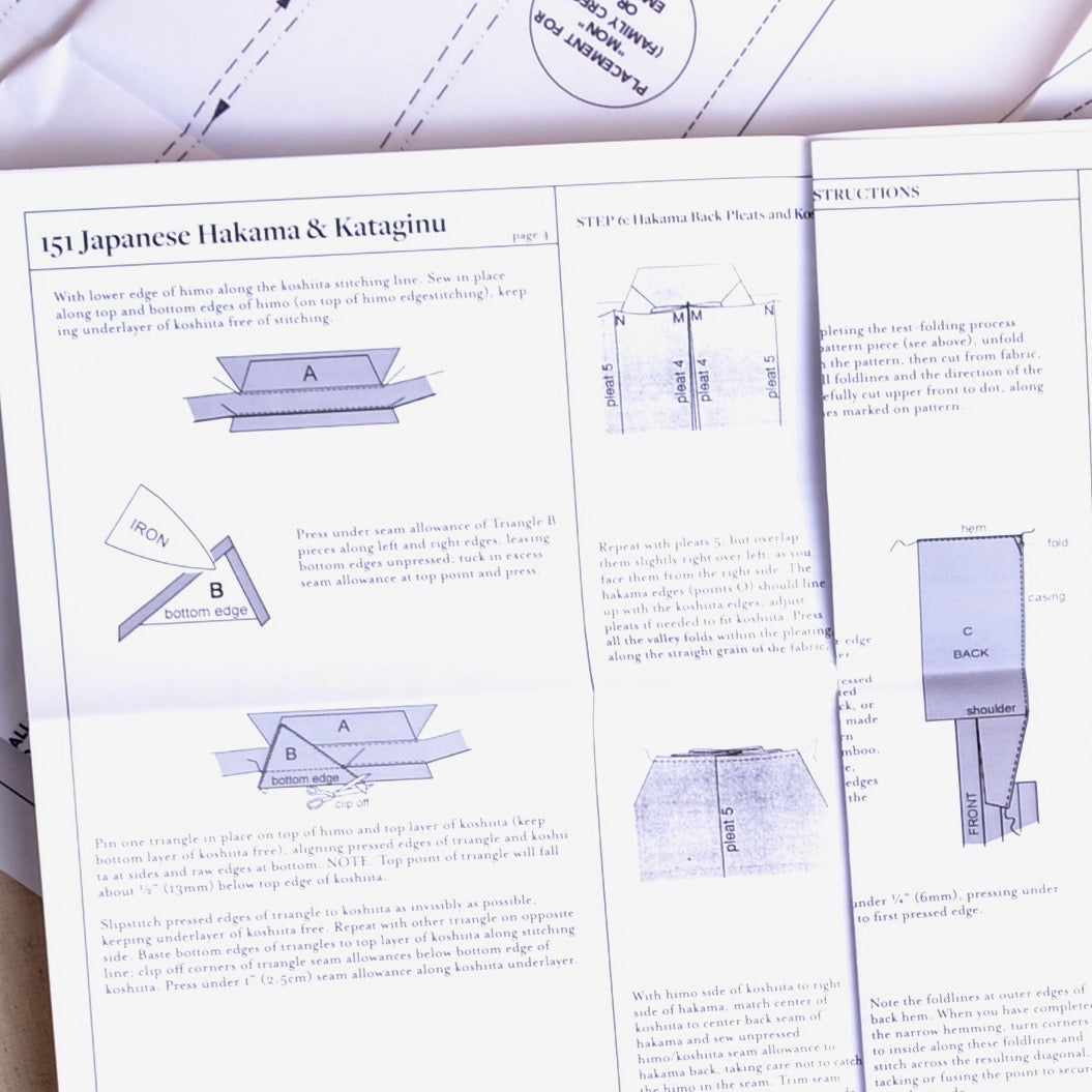Japanese Hakama & Kataginu Sewing Pattern by Folkwear