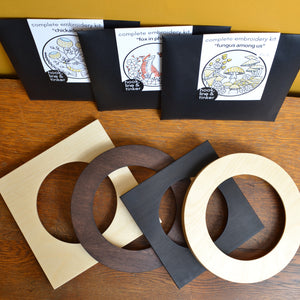 Modern Hoopla frames for displaying your embroideries