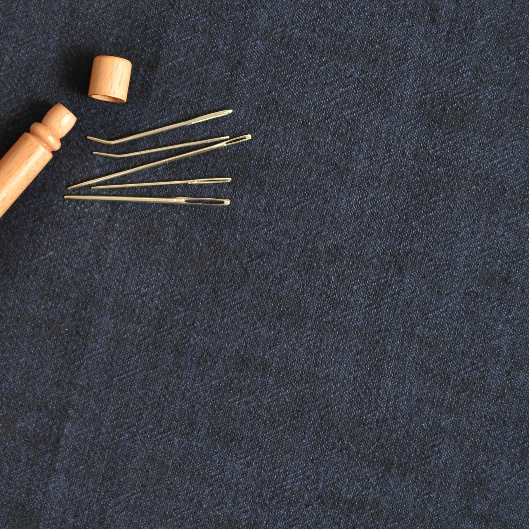 Soot Black Cloth for Boro & Sashiko - A Threaded Needle