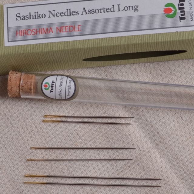 Tulip sashiko Hiroshima needles - Big eye Straight Thick size - 4
