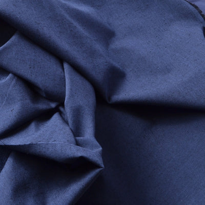 Marine blue Olympus Tsumugi cotton fabric