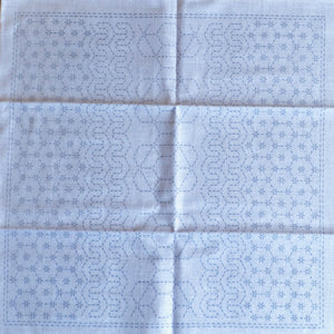 Pre printed sashiko, cotton fabric