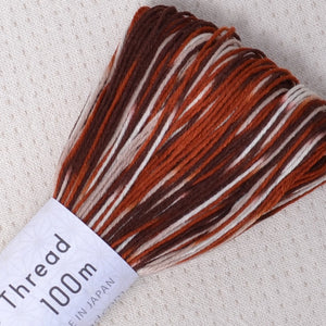 Olympus sashiko thread #153, variegated brown