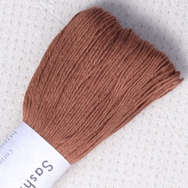 Sashiko Thread, Olympus 100 meter skein, brown #114