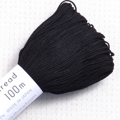 Sashiko Thread, Olympus 100 meter skein, black #120