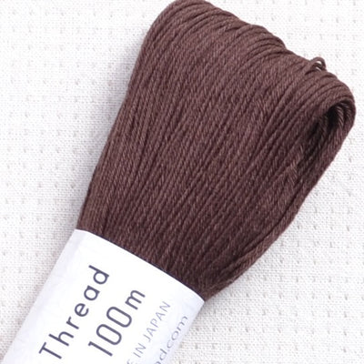 Sashiko Thread  Olympus 100 meter skein #128 dark brown